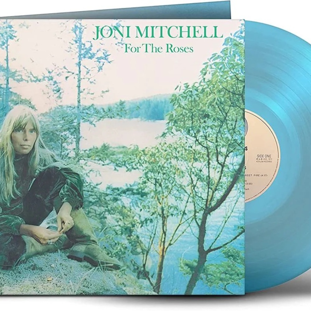 Joni Mitchell For The Roses - Aqua Blue Vinyl - Sealed UK Vinyl LP